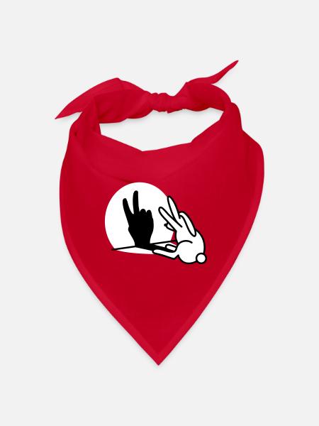 Lapins Ombre Main Deux 2 ans D’anniversaire V - Bandana - rouge