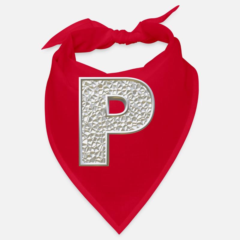 P, letter, letter P, initial, initial P, monogram, Bandana