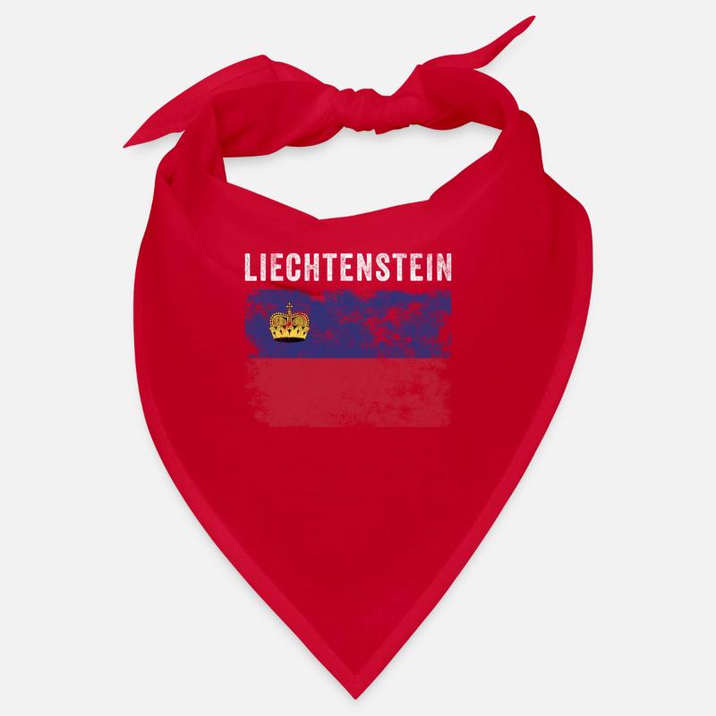 Liechtenstein Flag Distressed Bandana