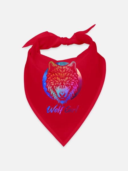 Wolf - Bandana - Rot - Vorne