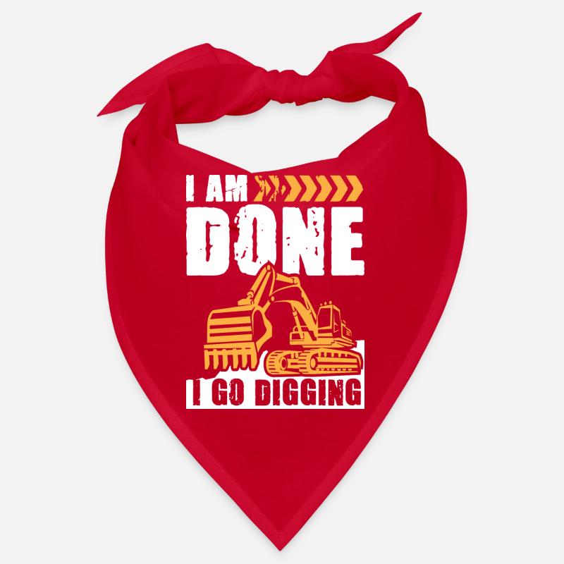 I Go Digging Excavator Bandana