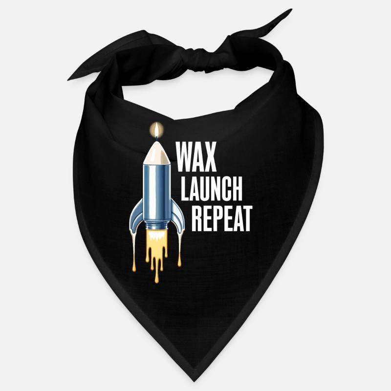 WAX Launch Repeat – Funny Rocket Candle Design Bandana
