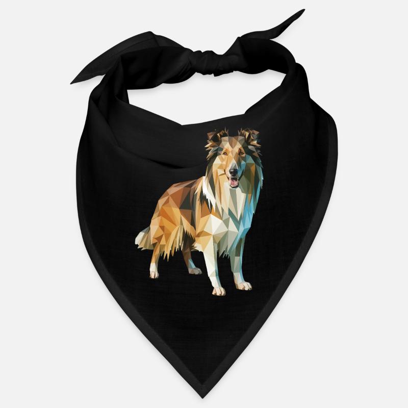 Border Collie - Cool Low Poly  Logo Bandana
