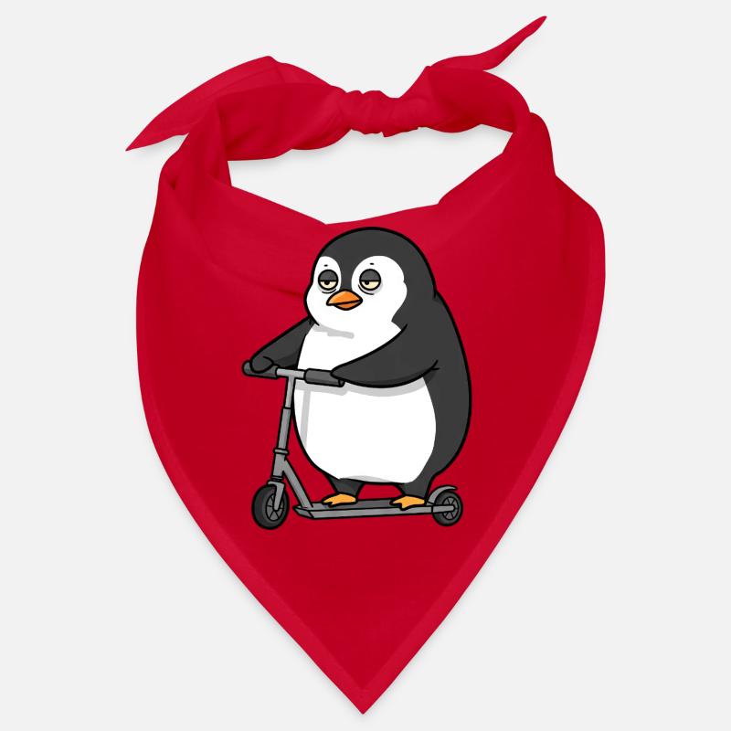 Amusant Penguin Scooter Scooter Chubby Fun Bandana