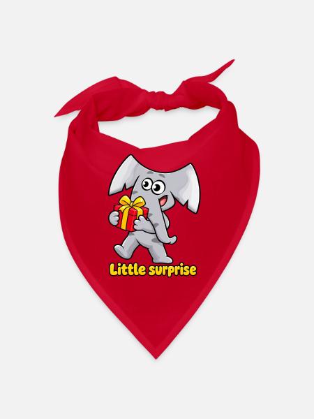 Kleine Überraschung Charlie, der Elefant - Bandana - Rot - Vorne
