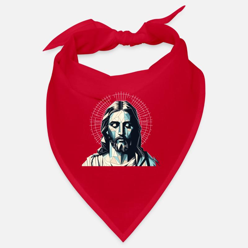 Jesus Vector Polygon Christ Head Religion Bandana