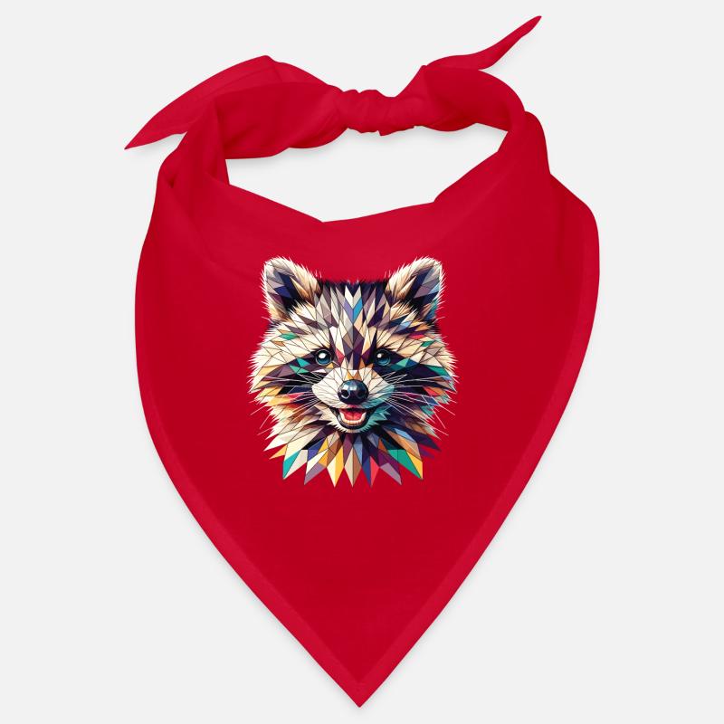 Polygon Waschbär Kunstwerk Bandana