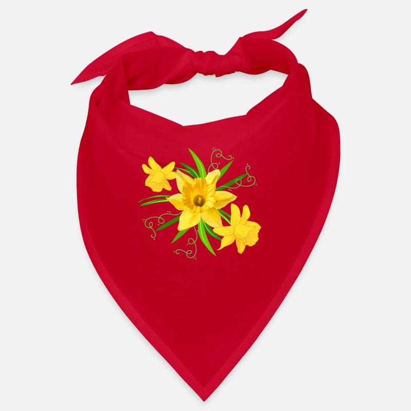 Fleurs de jonquille jaune Fleurs de Pâques printemps Bandana