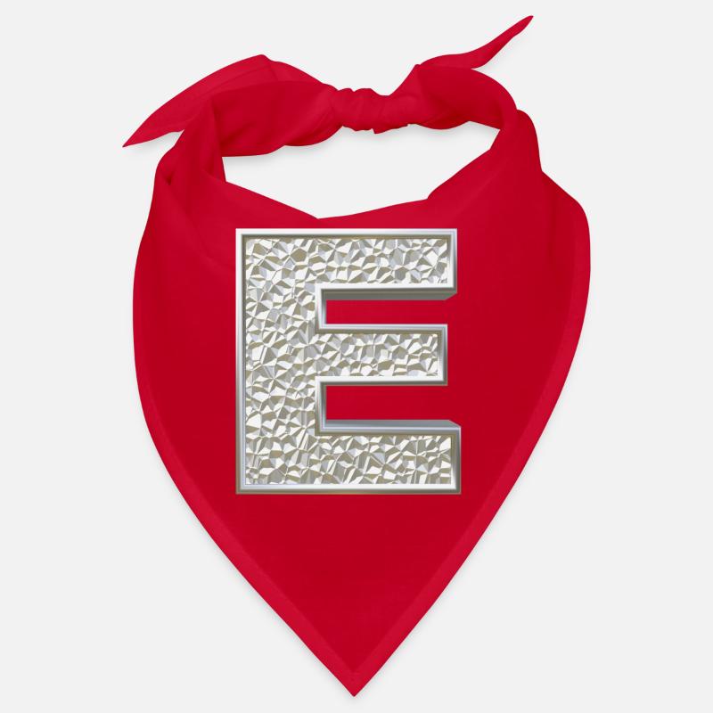 E, lettre, lettre E, initiale, initiale E, monogramme, - Bandana - rouge