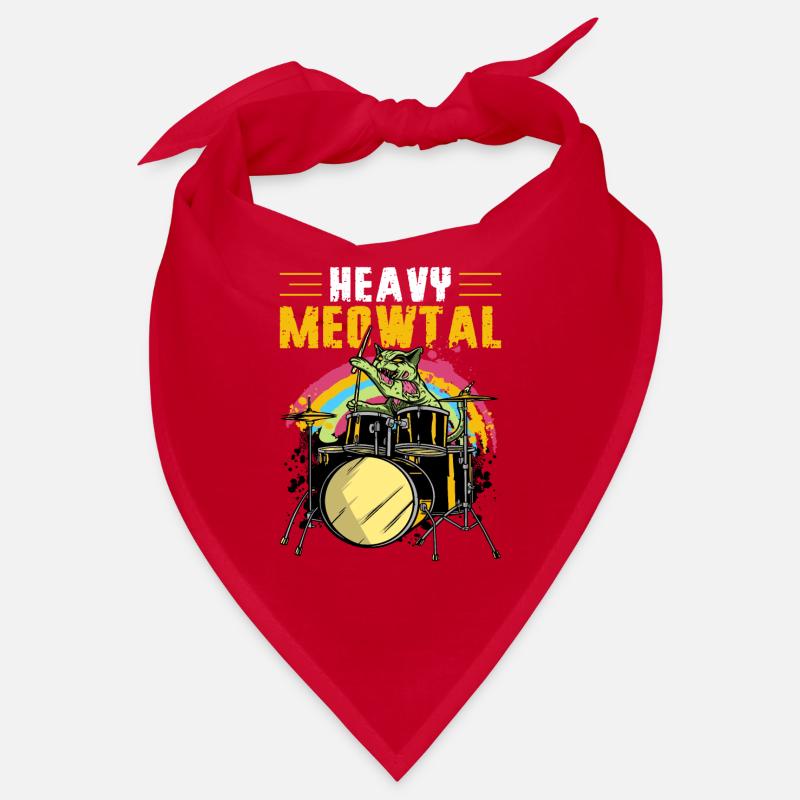 Heavy Meowtal drum drum drum Bandana