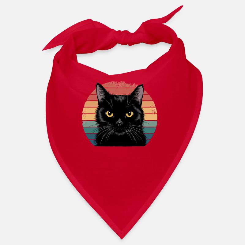 Schwarze Katze Bandana