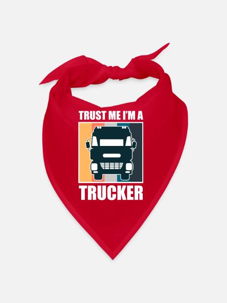 Trust Me I'm A Trucker - LKW Fahrer - Bandana - Rot - Vorne