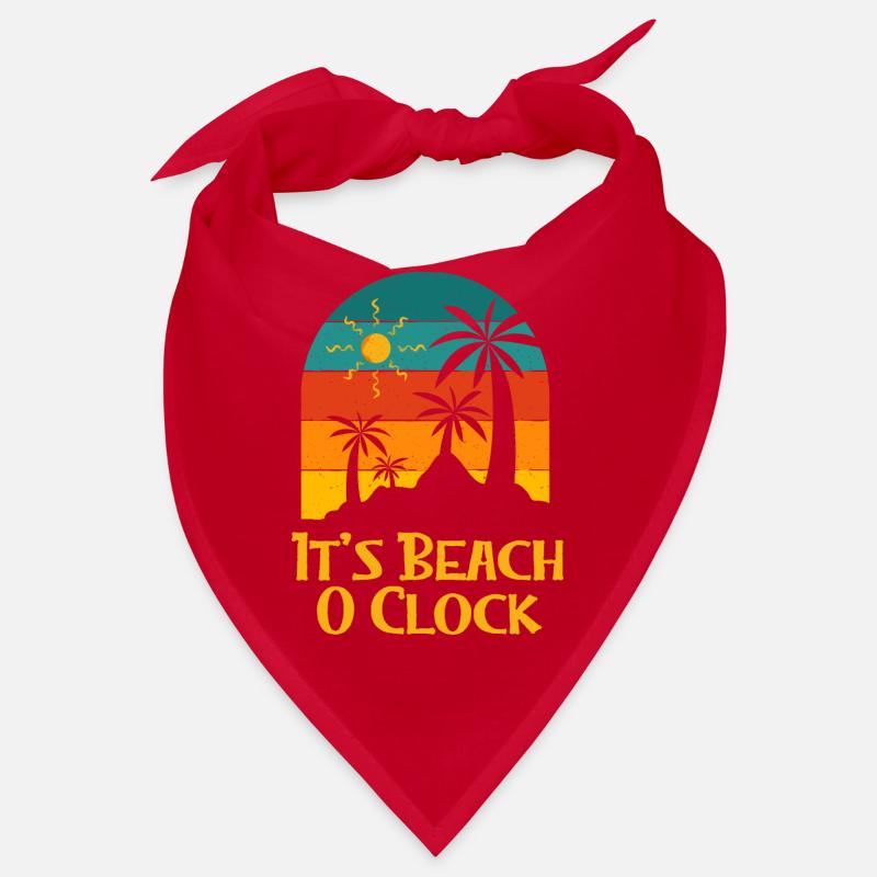 It's Beach O Clock Vacation Summer Trip Tropical Bandana