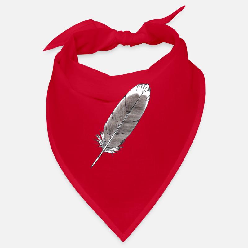 Feather grey hand-drawn (greylag goose) Bandana