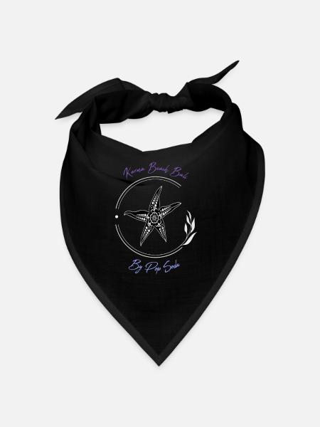 Karma Beach starfish purple blue - Bandana - black - Front