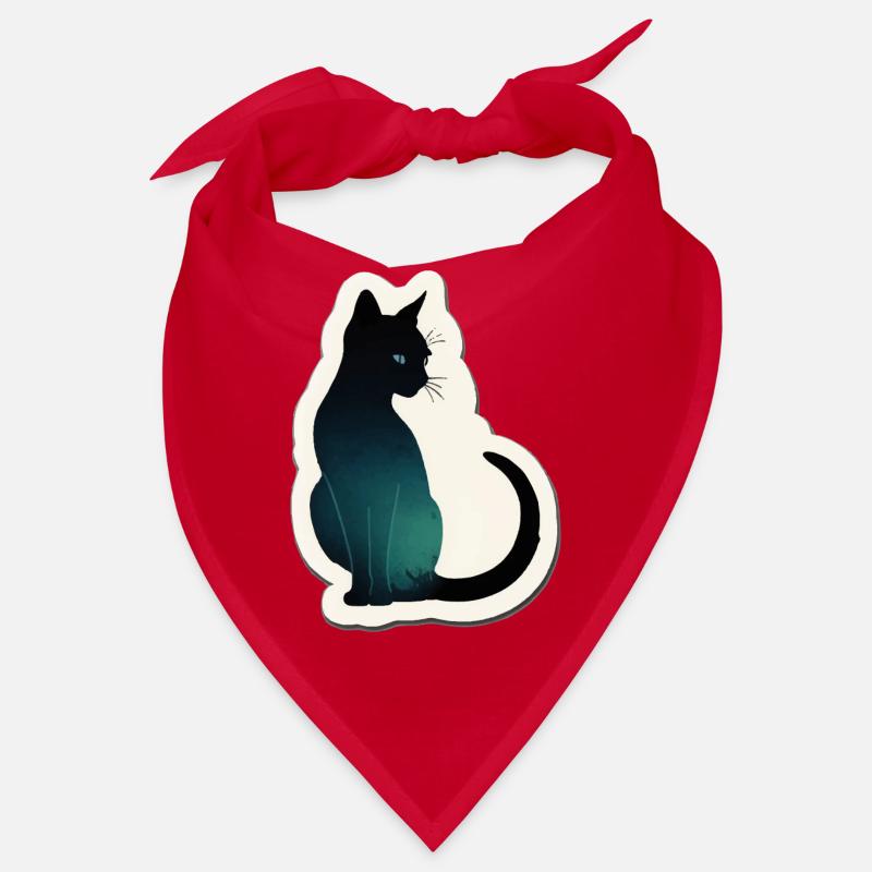 Katze Silhouette Bandana
