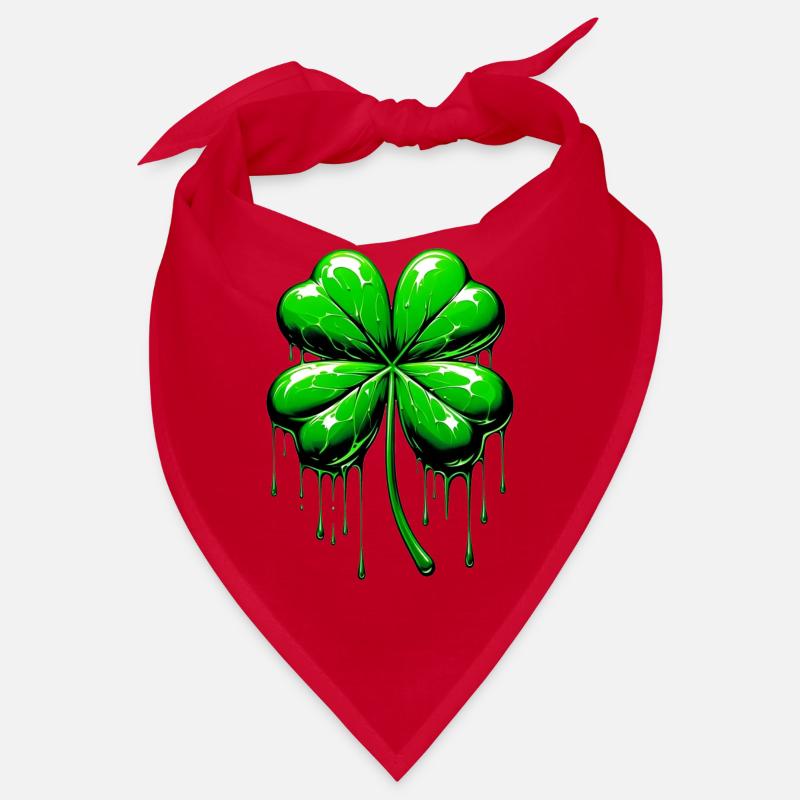 Vierblättriges Kleeblatt - Bandana - Rot