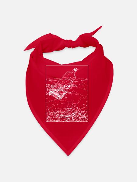 Message in a bottle - Bandana - red - Front
