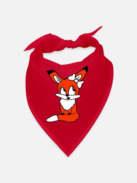 renard femelle fille jolie arc femme belle - Bandana - rouge - Devant