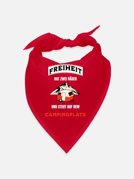 Camping Freiheit hat zwei Räder Wohnwagen - Bandana - Rot - Vorne