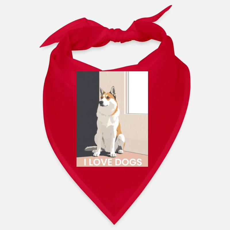 Hübscher Hundeillustration mit Text Bandana