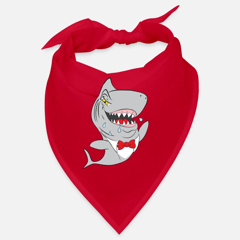 Requin snap requin avec nœud papillon rouge Bandana
