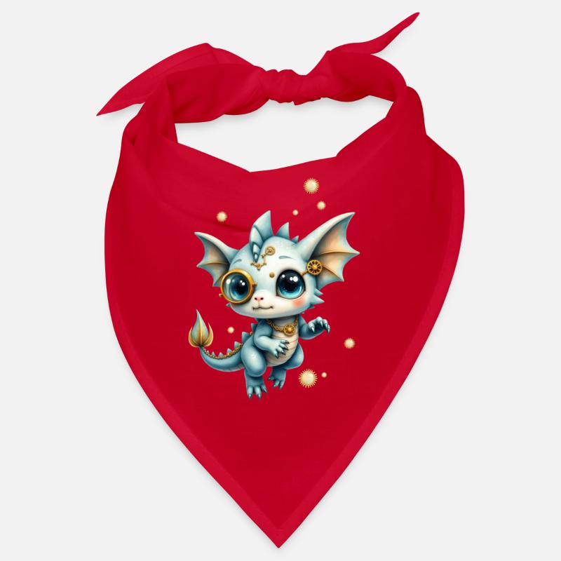 Steampunk Drache mit Lupe Bandana