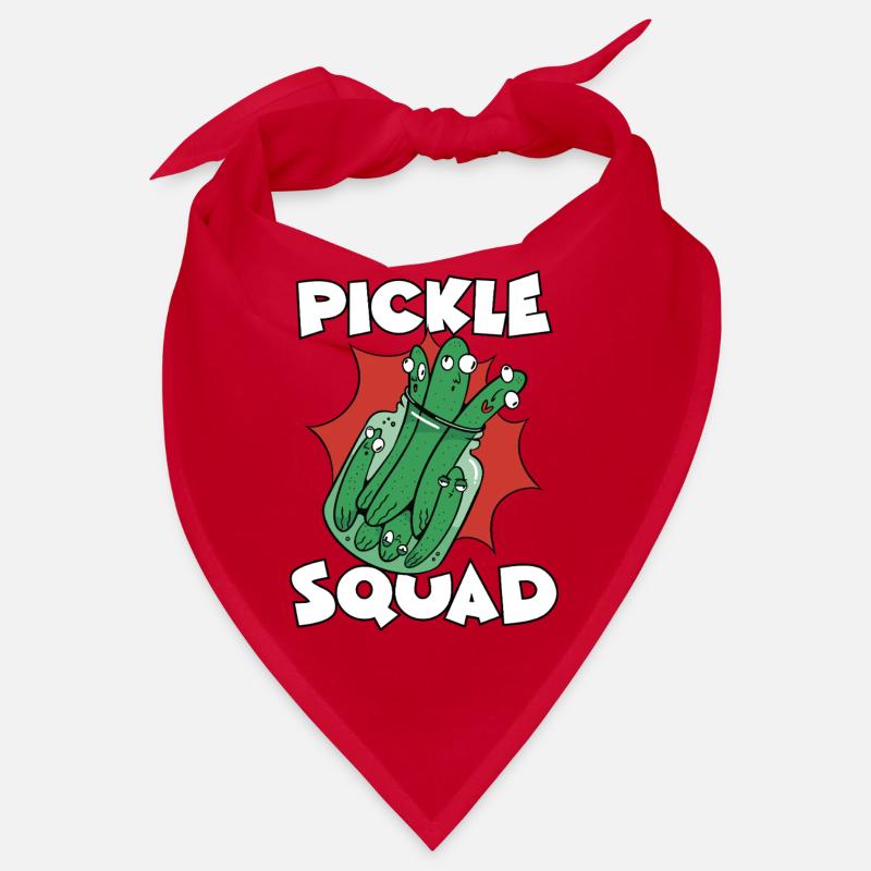 Pickle Squad Gurken Team Gurkenglas Gurkentruppe - Bandana - Rot