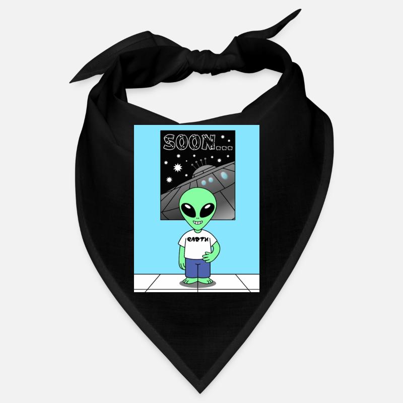 Außerirdischer vor Raumschiff Earth Bandana