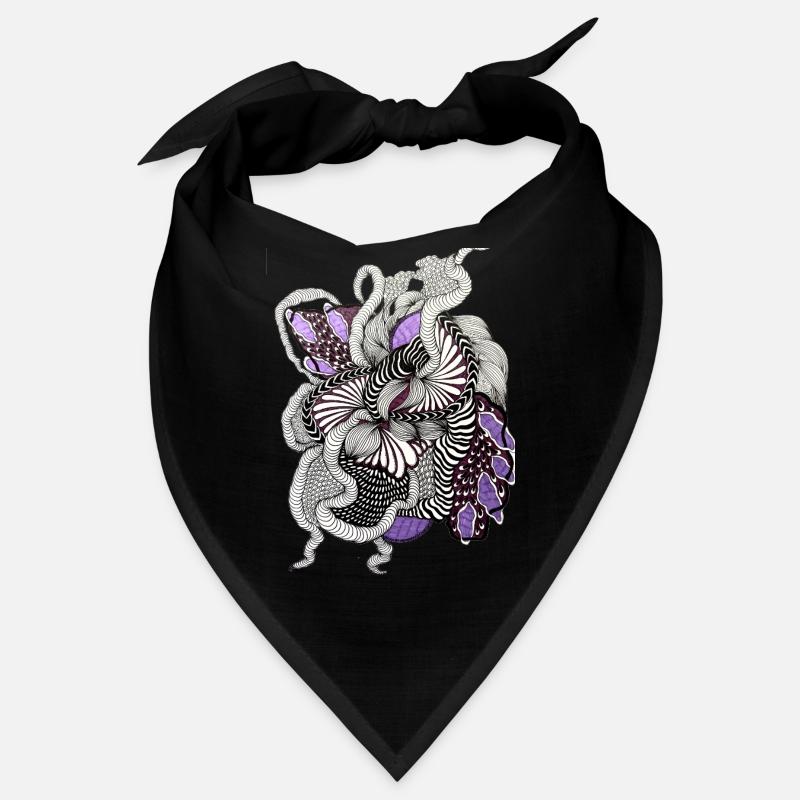 Lila Spiralmuster der Op-Art Bandana