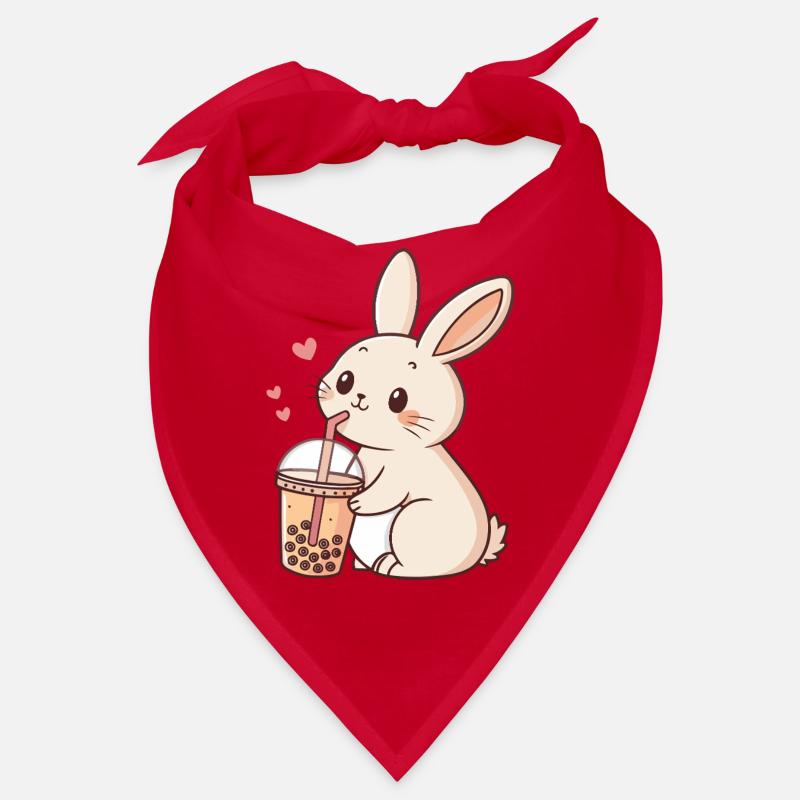 Lapin kawaii et bubble tea pastel Bandana