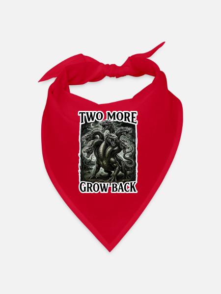 Zwei weitere Grow Back – Hydra Dragon TTRPG-Design - Bandana - Rot - Vorne