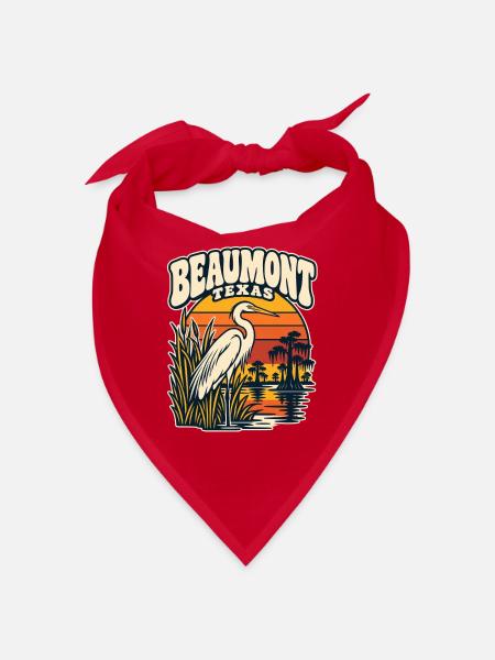 Texas Beaumont Sunset Heron - Bandana - Rot - Vorne