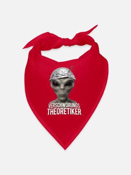 Alien Verschwörungs-Theoretiker - Bandana - Rot - Vorne