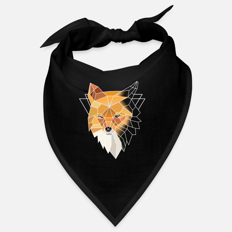 Orange polygonal fox Bandana