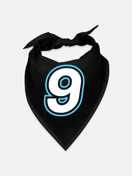 9 Zahl symbol - Bandana - Rot