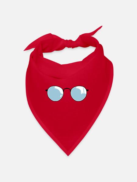 round sunglasses 1112 - Bandana - red - Front