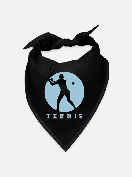 tennisspielerin_01_a_2c - Bandana - Schwarz - Vorne