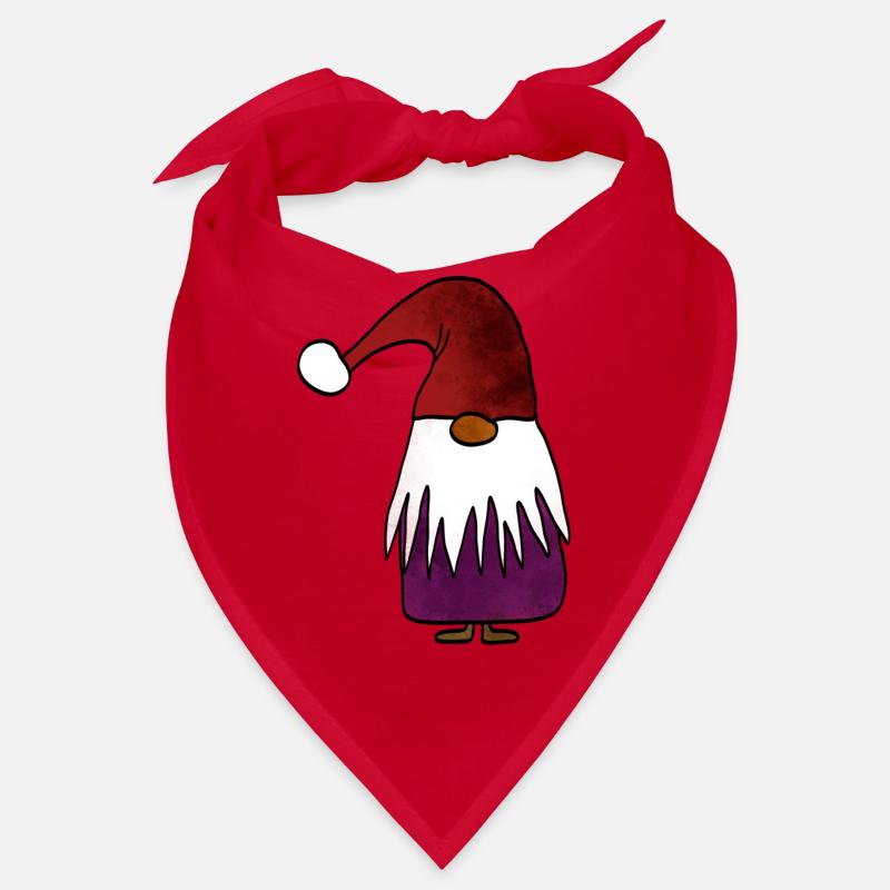 Creative Christmas gnome with color-distorted hat Bandana