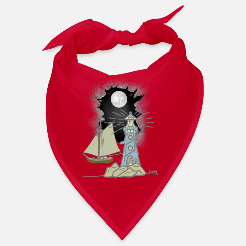 Sailing Ship Ship Ships Lighthouse Sailing Moon Bandana