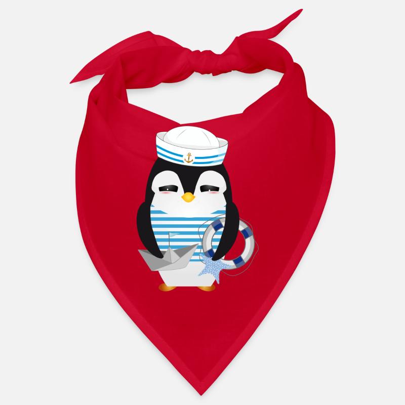 Cute penguin as a sailor in a navy look Bandana