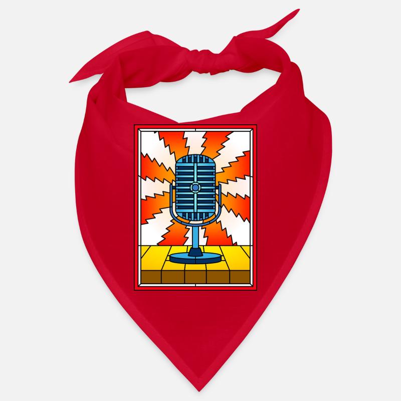 Microphone vintage en vitrail Bandana