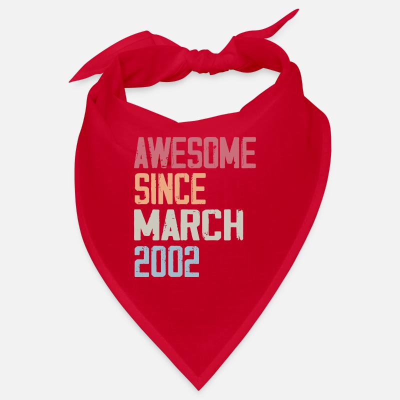2002 Mars Naissance Anniversaire Mars 2002 Cadeau Bandana