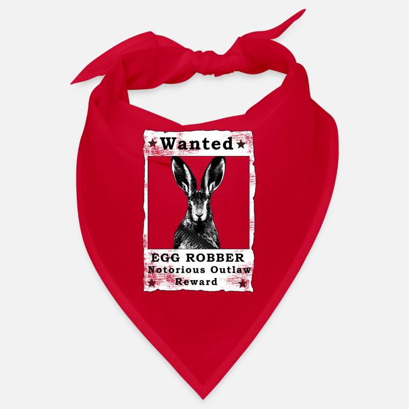 Easter Rabbbit Wanted Egg Robber OutlawTheft Bandana