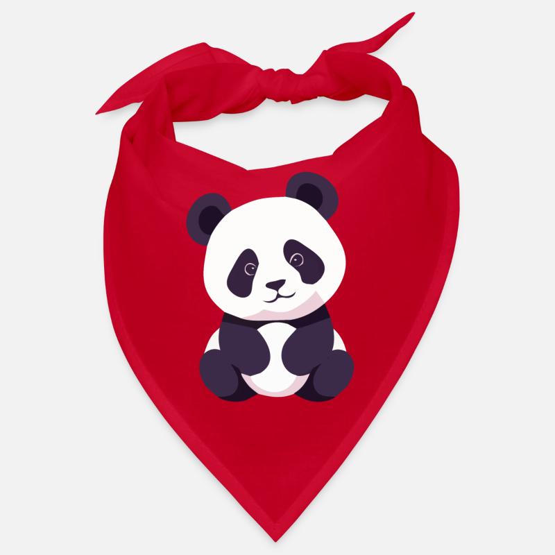 Panda Baby sitzend Bandana