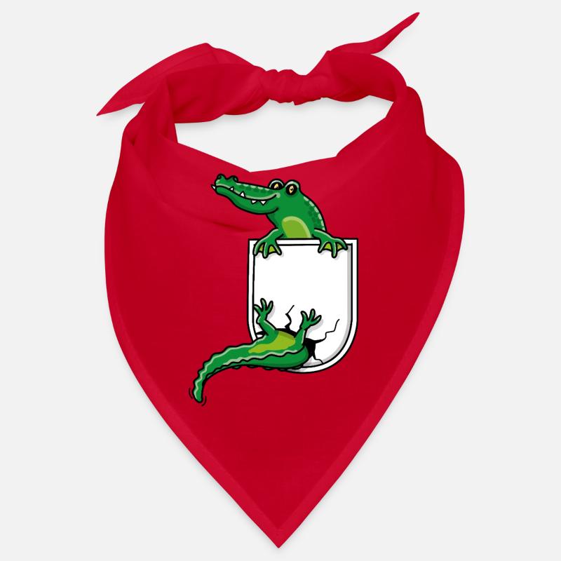 Crocodile dans la poche de la chemise Bandana