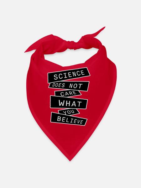 Science Does Not Care What You Believe Facts Logo - Bandana - red - Front