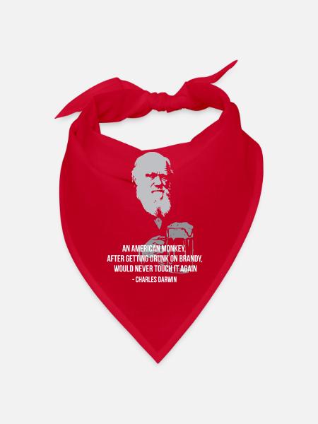 Charles-Darwin-Evolutionisten-Toast-Parodie - Bandana - Rot - Vorne