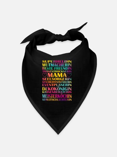 Fête des Mères - Bandana - noir - Devant
