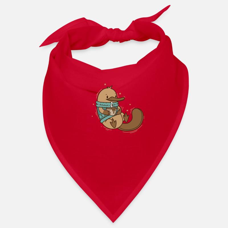 Ornithorynque en hiver avec du café Bandana